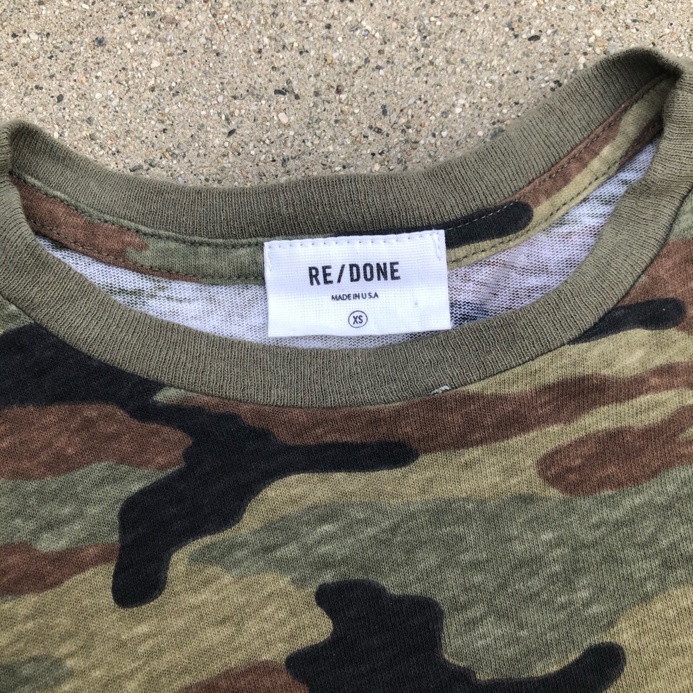 Re/Done brand camouflage print vintage T-shirt - Picture 2 of 2